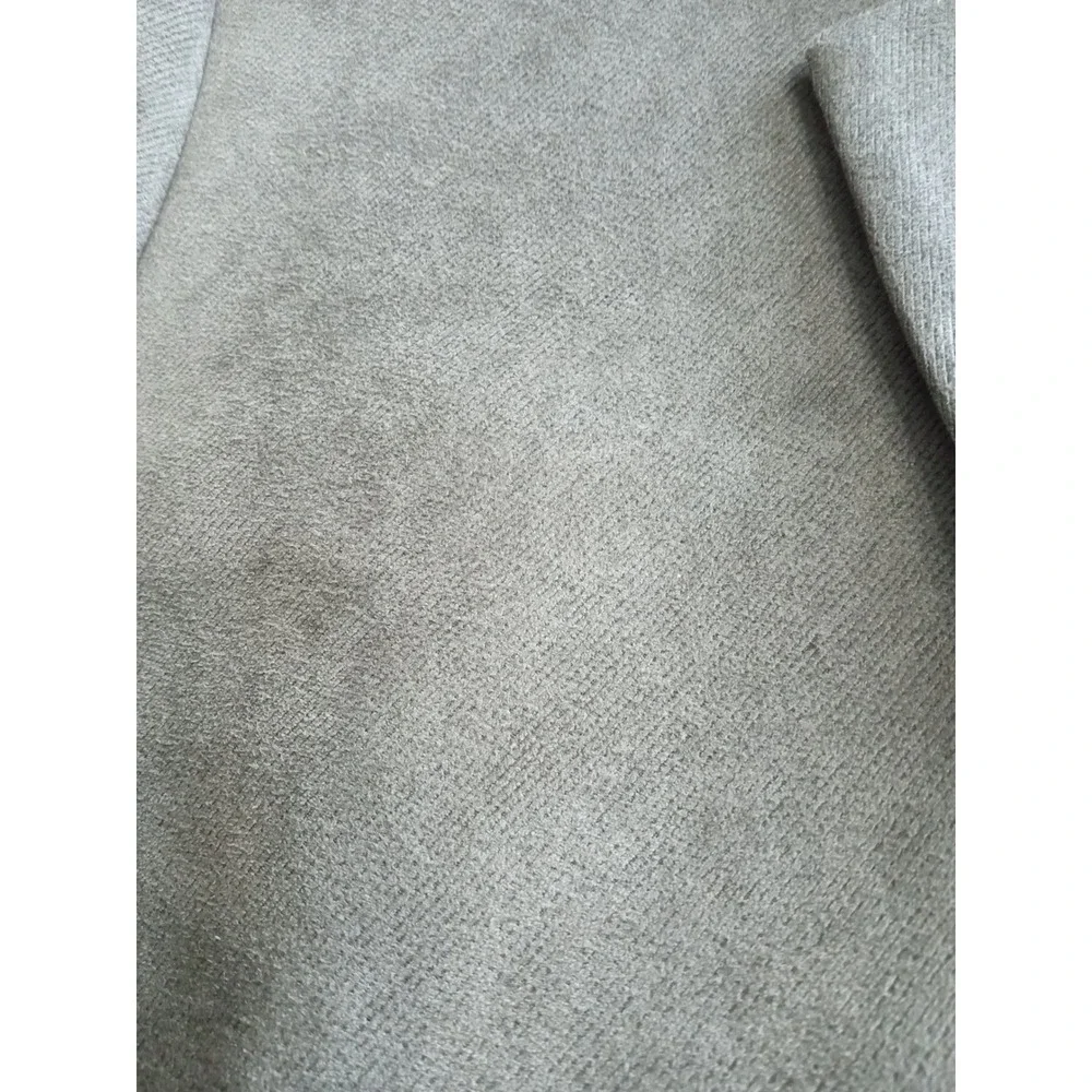 Mens Gray Blazer Jacket‎ 44 Regular 100% Polyester Button Front Stafford Suede